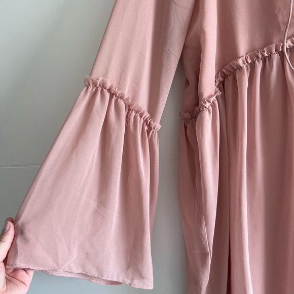 Tobi Pink Babydoll Lace Up Dress - XL - Picture 4 of 9
